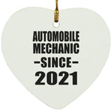 Automobile Mechanic Since 2021 - Heart Ornament