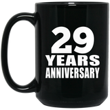 29th Anniversary 29 Years - 15 Oz Coffee Mug Black
