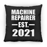 Machine Repairer Established EST. 2021 - Throw Pillow Black