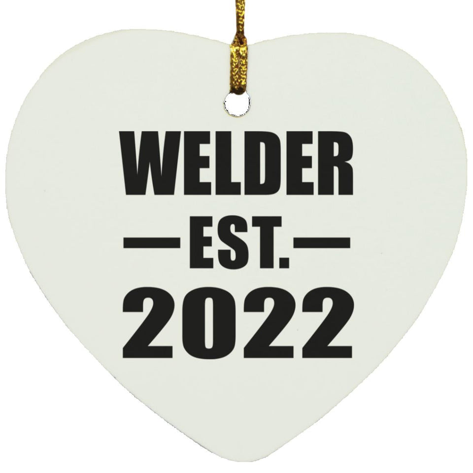 Welder Established EST. 2022 - Heart Ornament