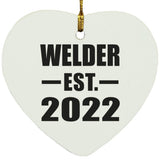 Welder Established EST. 2022 - Heart Ornament