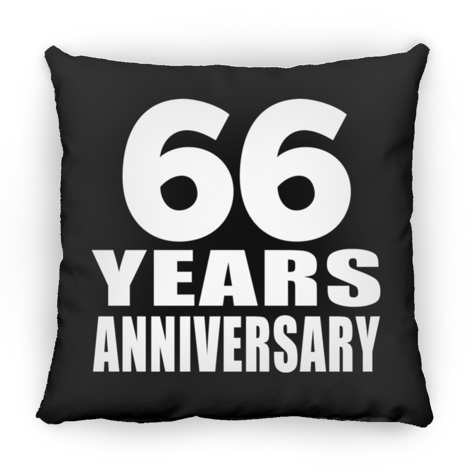 66th Anniversary 66 Years - Throw Pillow Black