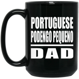 Portuguese Podengo Pequeno Dad - 15oz Coffee Mug Black