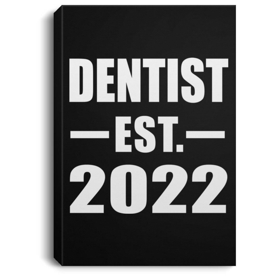 Dentist Established EST. 2022 - Canvas Portrait