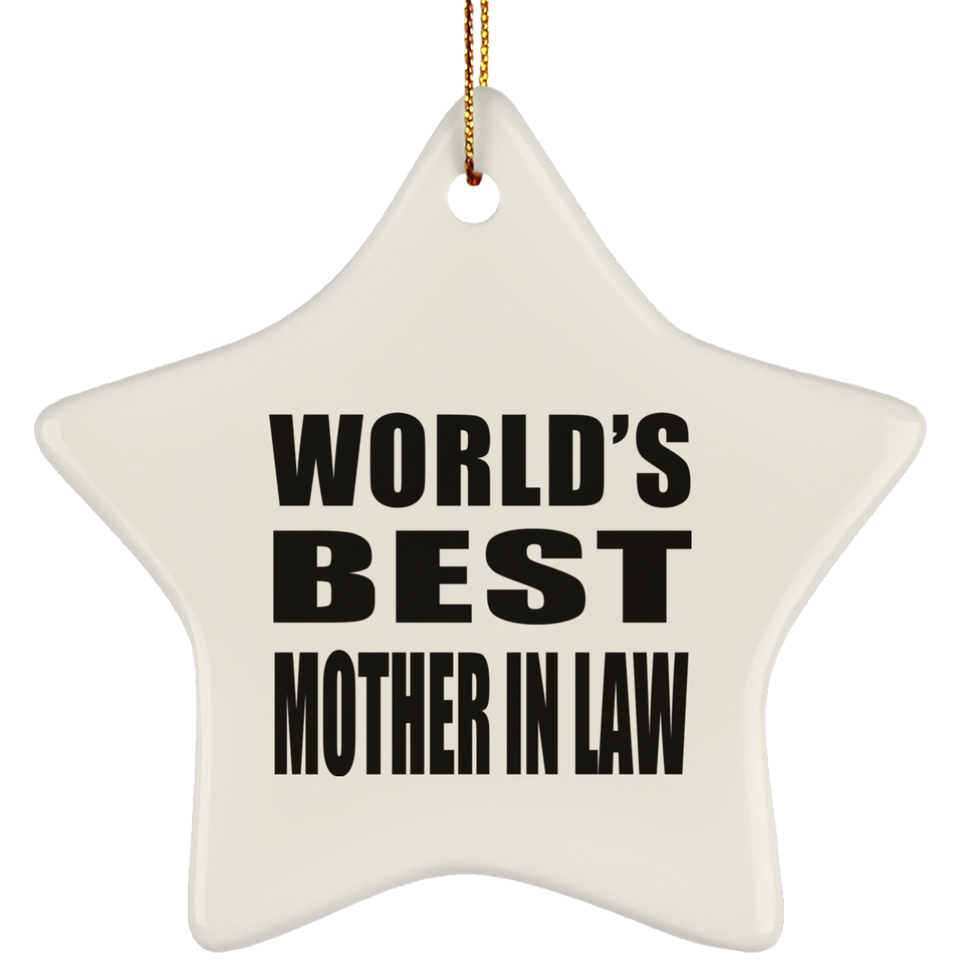 World's Best Mother In Law - Star Ornament