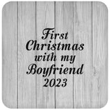 First Christmas With My Boyfriend 2023 - Drink Coaster F
