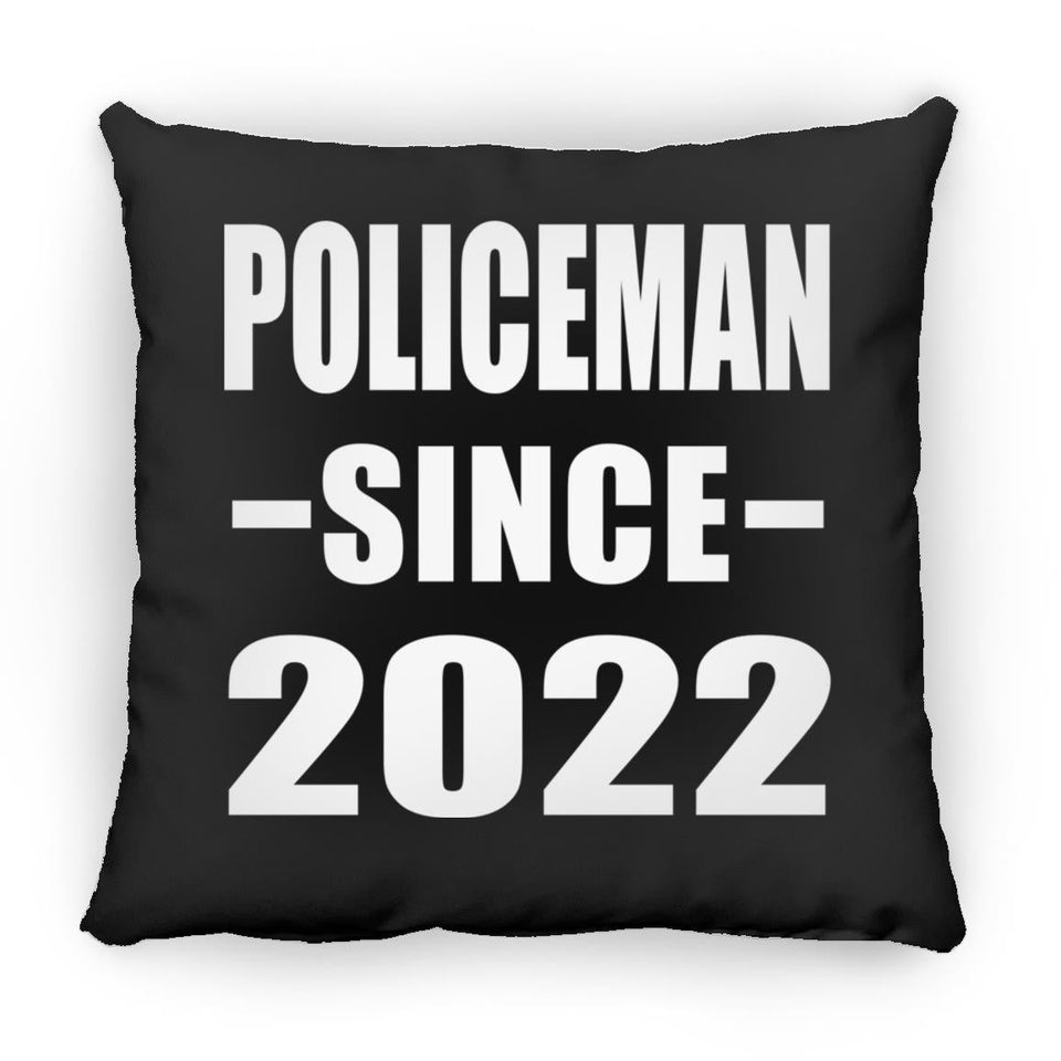 Policeman Since 2022 - Throw Pillow Black