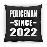 Policeman Since 2022 - Throw Pillow Black