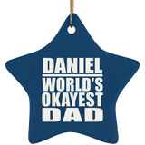 Daniel World's Okayest Dad - Star Ornament