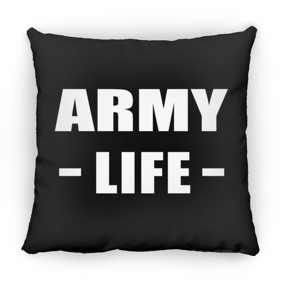 Army Life - Throw Pillow Black