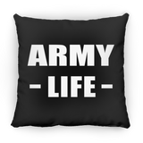Army Life - Throw Pillow Black
