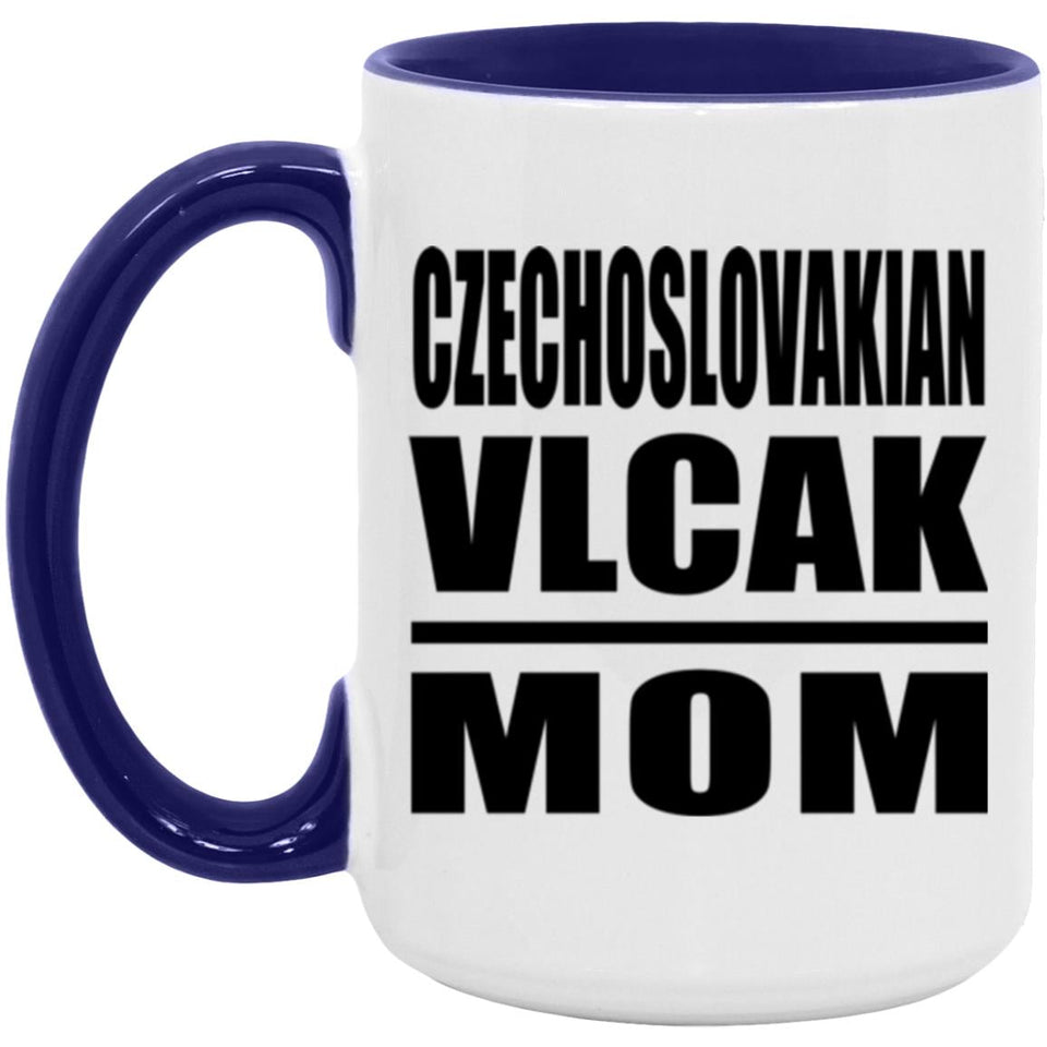 Czechoslovakian Vlcak Mom - 15oz Accent Mug Purple