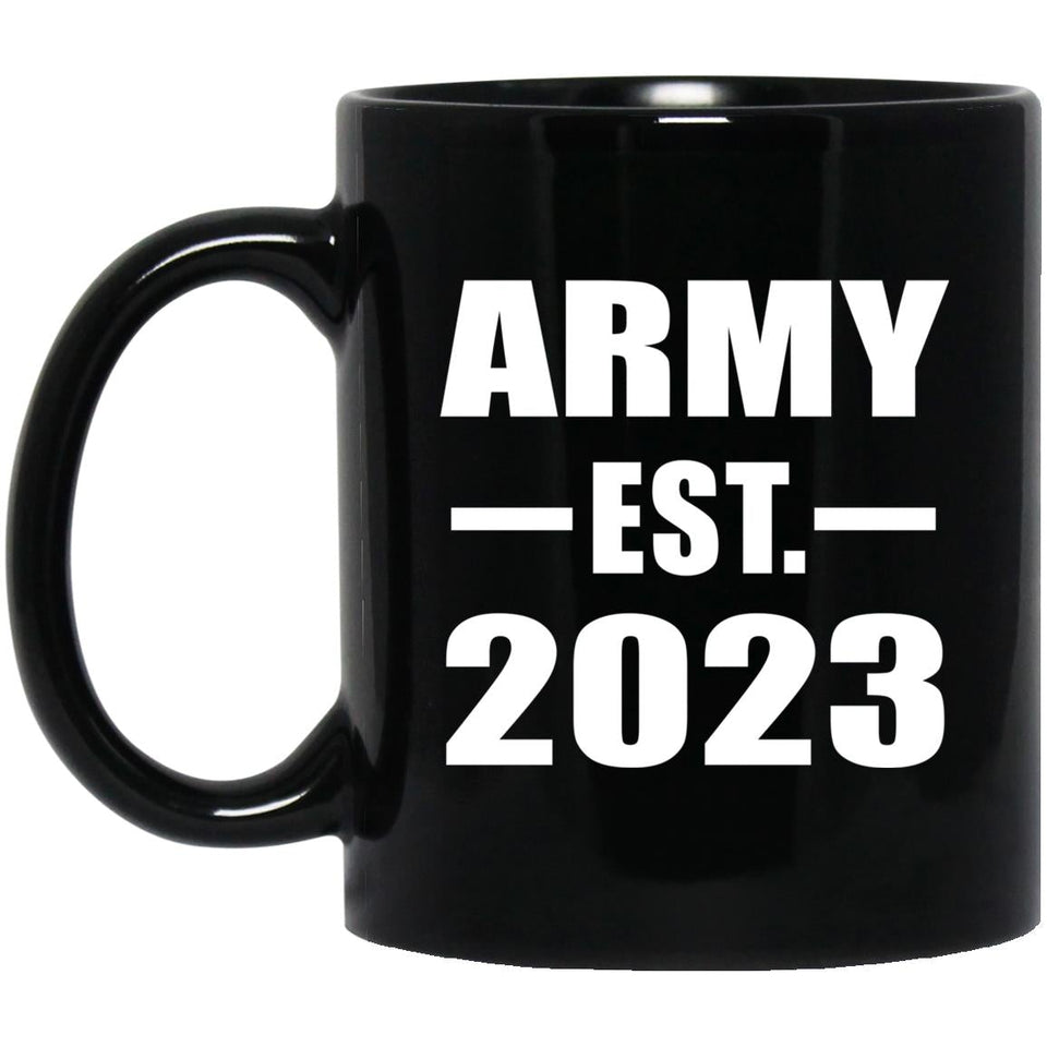 Army Established EST. 2023 - 11oz Coffee Mug Black