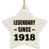 106th Birthday Legendary Since 1918 - Star Ornament