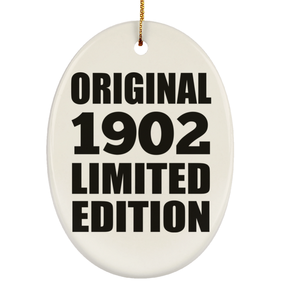122nd Birthday Original 1902 Limited Edition - Oval Ornament