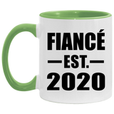 Fiance Established EST. 2020 - 11oz Accent Mug Green
