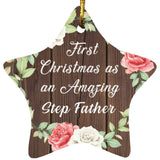 First Christmas As an Amazing Step Father - Star Ornament A