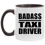 Badass Taxi Driver - 11oz Accent Mug Black