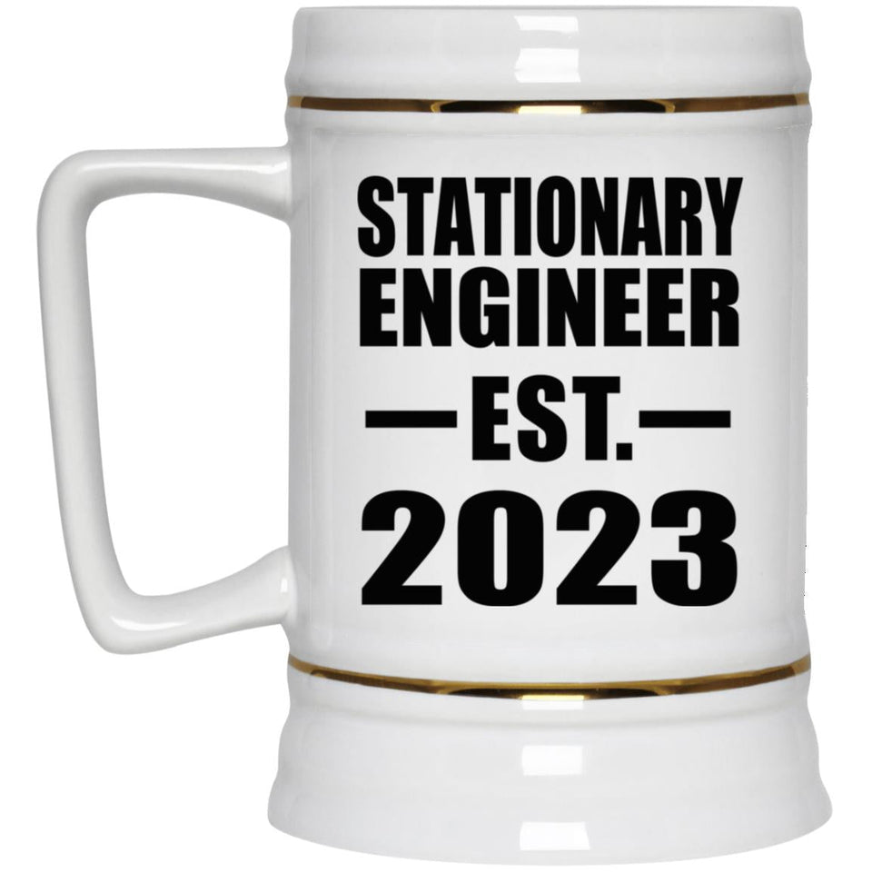 Stationary Engineer Established EST. 2023 - Beer Stein