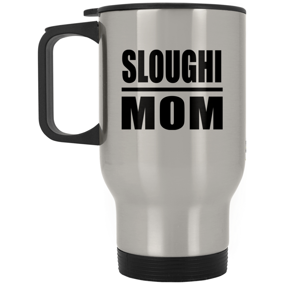 Sloughi Mom - Silver Travel Mug
