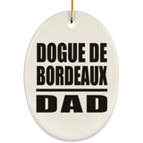 Dogue De Bordeaux Dad - Oval Ornament