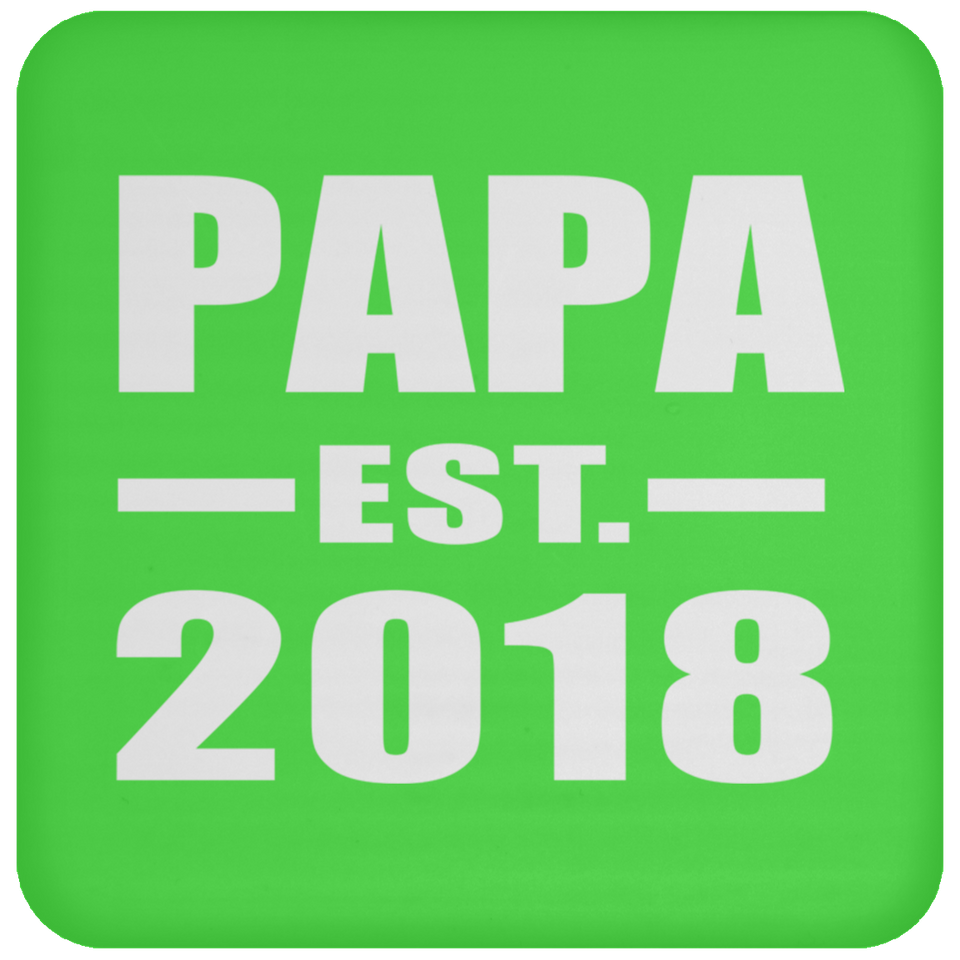 Papa (Grandpa) Established EST. 2018 - Drink Coaster
