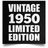 74th Birthday Vintage 1950 Limited Edition - Poster Square