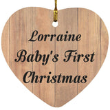 Lorraine Baby's First Christmas - Heart Ornament C