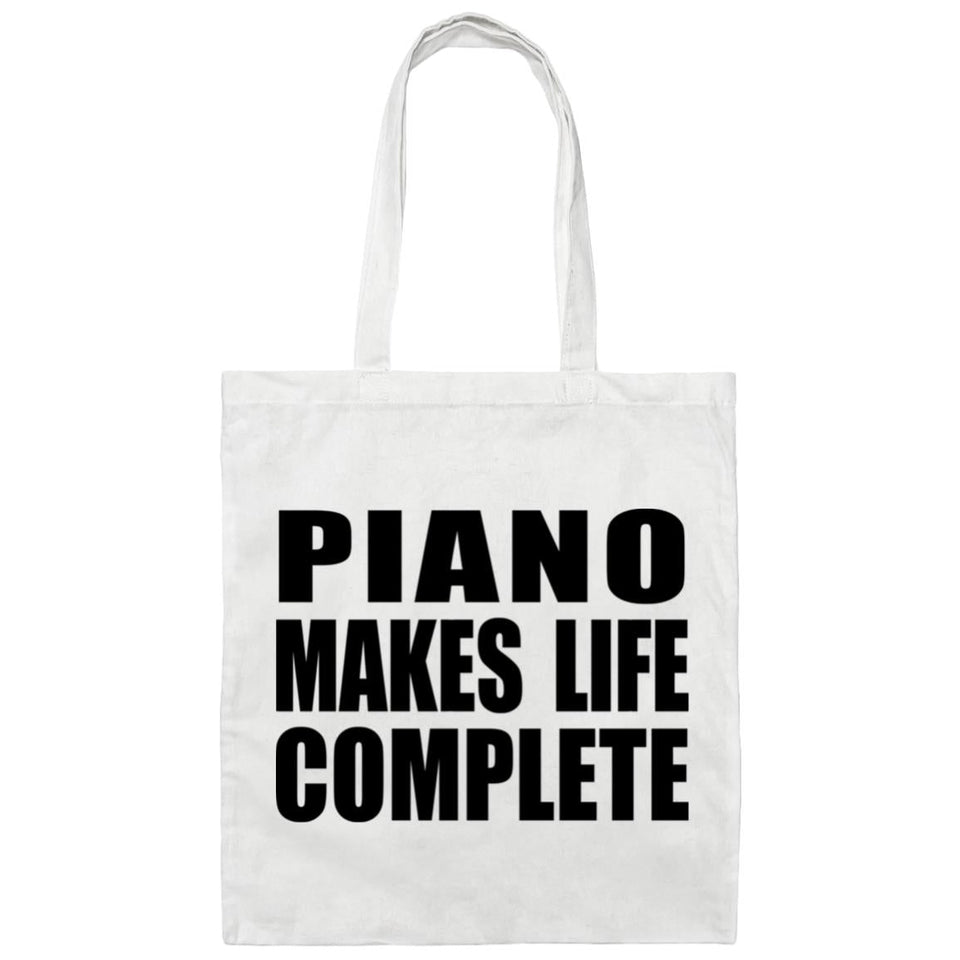 Piano Makes Life Complete - Tote Bag White