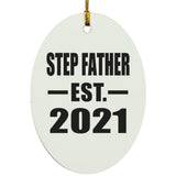 Step Father Established EST. 2021 - Oval Ornament