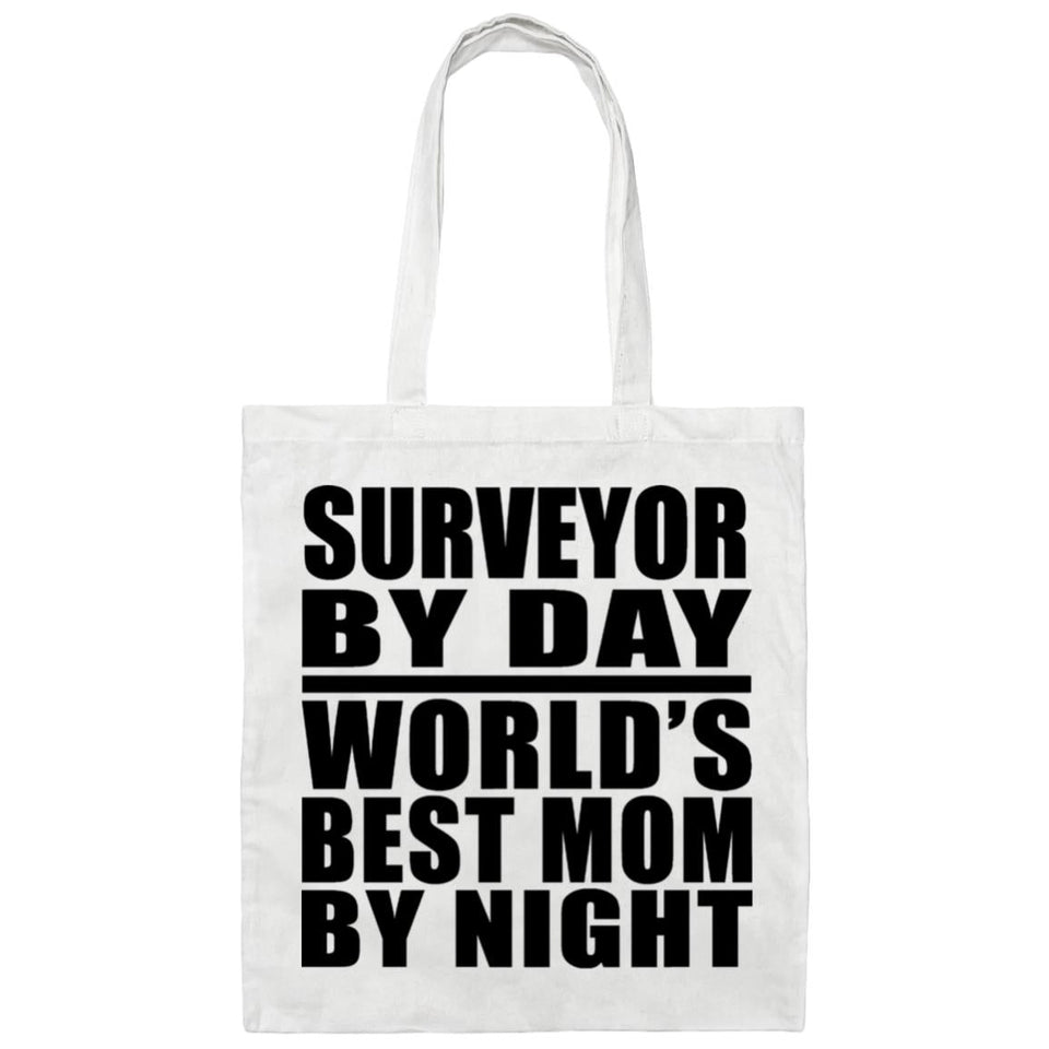 Surveyor By Day World's Best Mom By Night - Tote Bag White