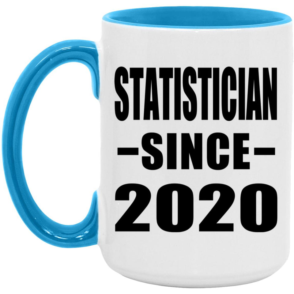 Statistician Since 2020 - 15oz Accent Mug Blue