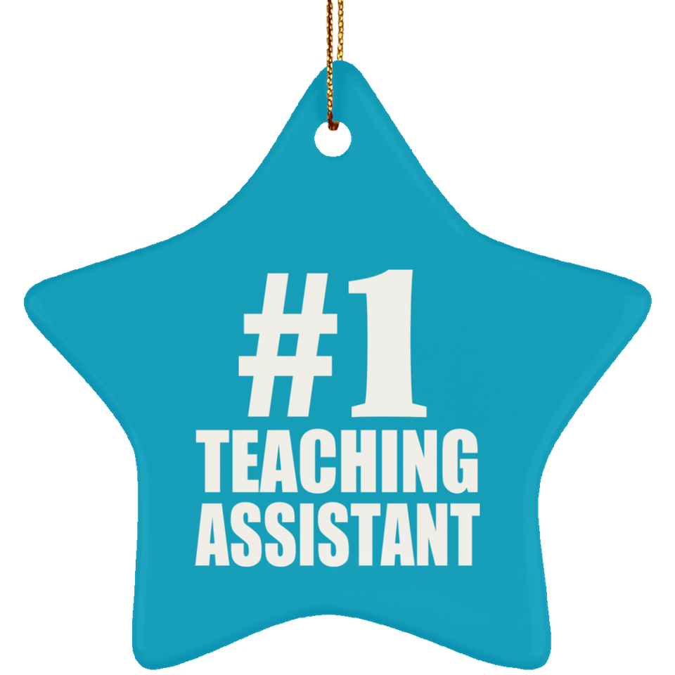 Number One #1 Teaching Assistant - Star Ornament