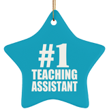 Number One #1 Teaching Assistant - Star Ornament