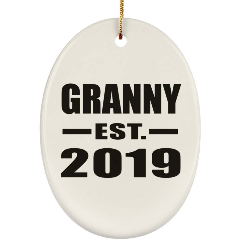 Granny Established EST. 2019 - Oval Ornament