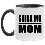 Shiba Inu Mom - 11oz Accent Mug Black