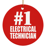 Number One #1 Electrical Technician - Circle Ornament