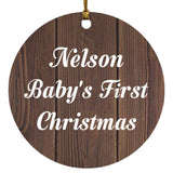 Nelson Baby's First Christmas - Circle Ornament D