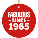 59th Birthday Fabulous Since 1965 - Circle Ornament