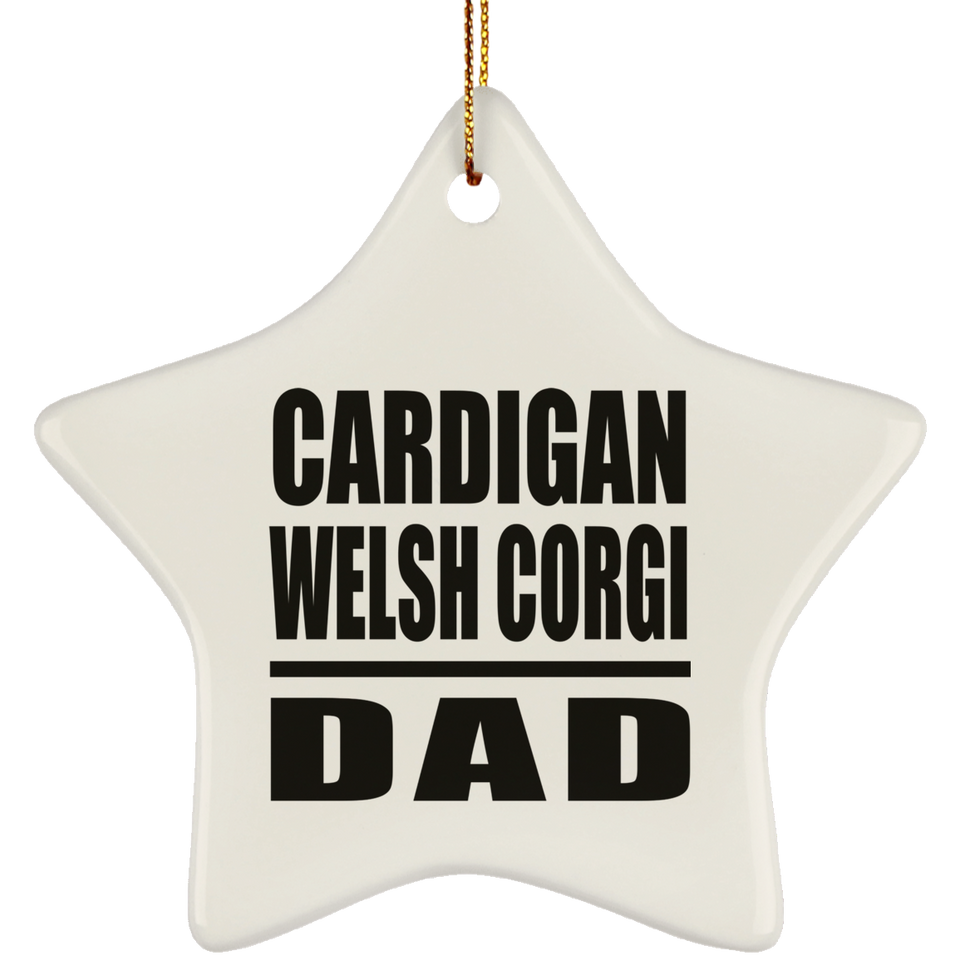 Cardigan Welsh Corgi Dad - Star Ornament