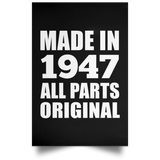 77th Birthday Made in 1947 All Parts Original - Poster Portrait