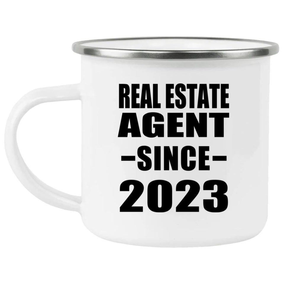 Real Estate Agent Since 2023 - 12oz Camping Mug