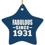 93rd Birthday Fabulous Since 1931 - Star Ornament
