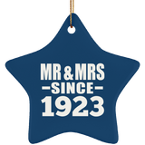 101st Anniversary Mr & Mrs Since 1923 - Star Ornament