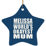 Melissa World's Okayest Mum - Star Ornament