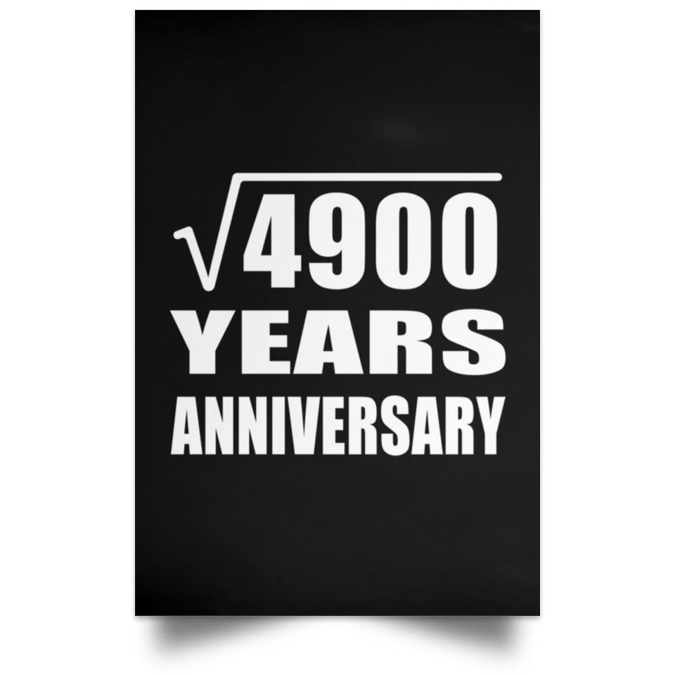 70th Anniversary Square Root of 4900 Years Anniversary - Poster Portrait