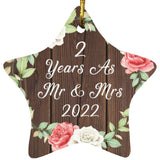 2nd Anniversary 2 Years As Mr & Mrs 2022 - Star Ornament A