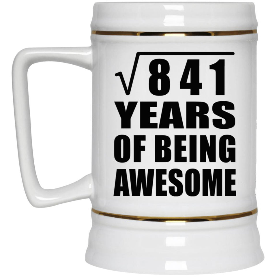 29th Birthday Square Root of 841 Years of Being Awesome - Beer Stein