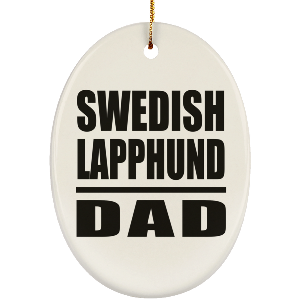 Swedish Lapphund Dad - Oval Ornament