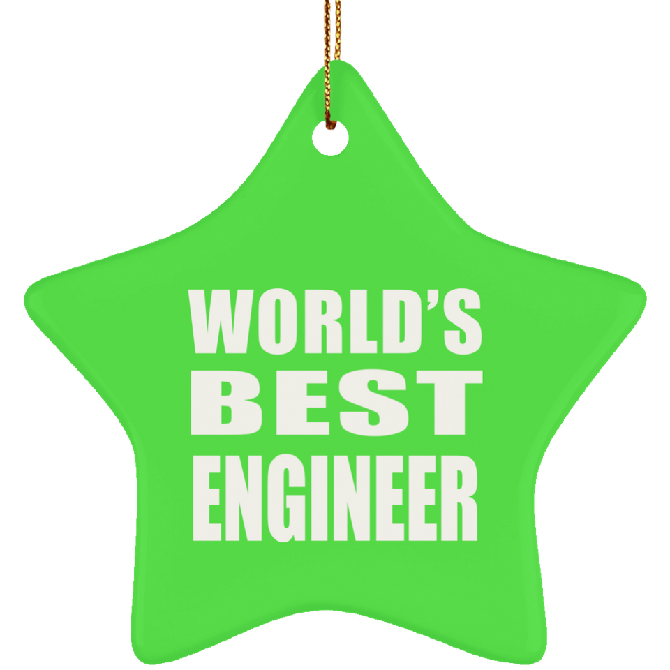 World's Best Engineer - Star Ornament